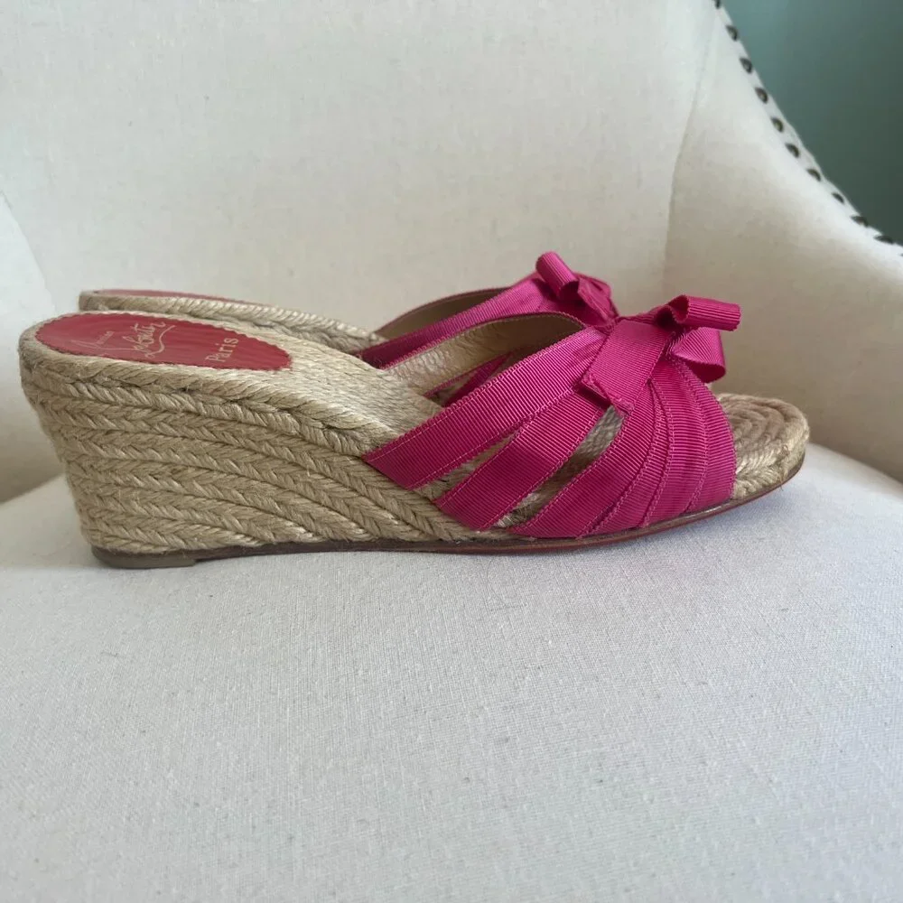 CHRISTIAN LOUBOUTIN size 41 Espadrill Wedge - Picture 2 of 7